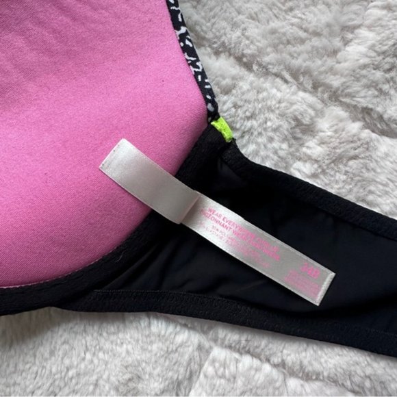 Victoria's Secret PINK | Black Dot & Neon Wear Everywhere Push-Up | Size 34B - Picture 11 of 12